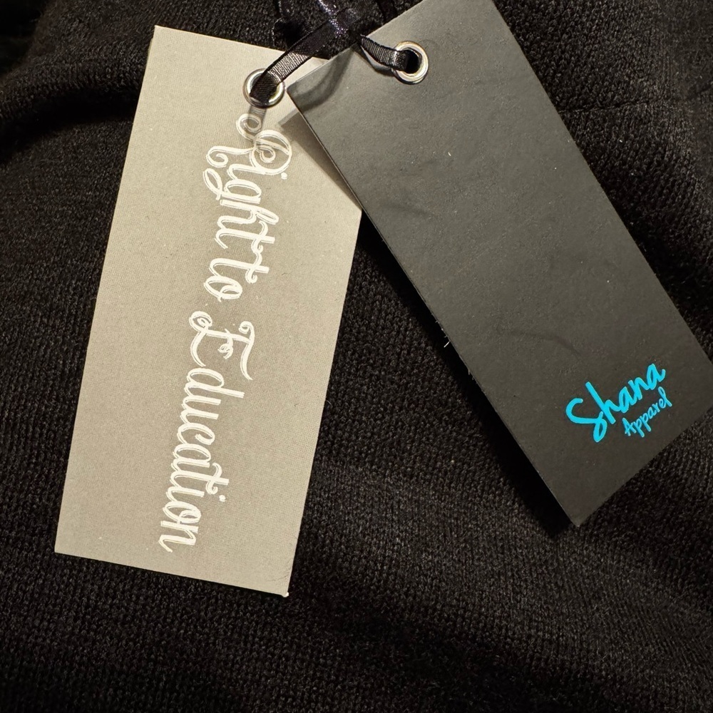SHANA  Black Tunic top  with White Accents - Picture 8 of 10